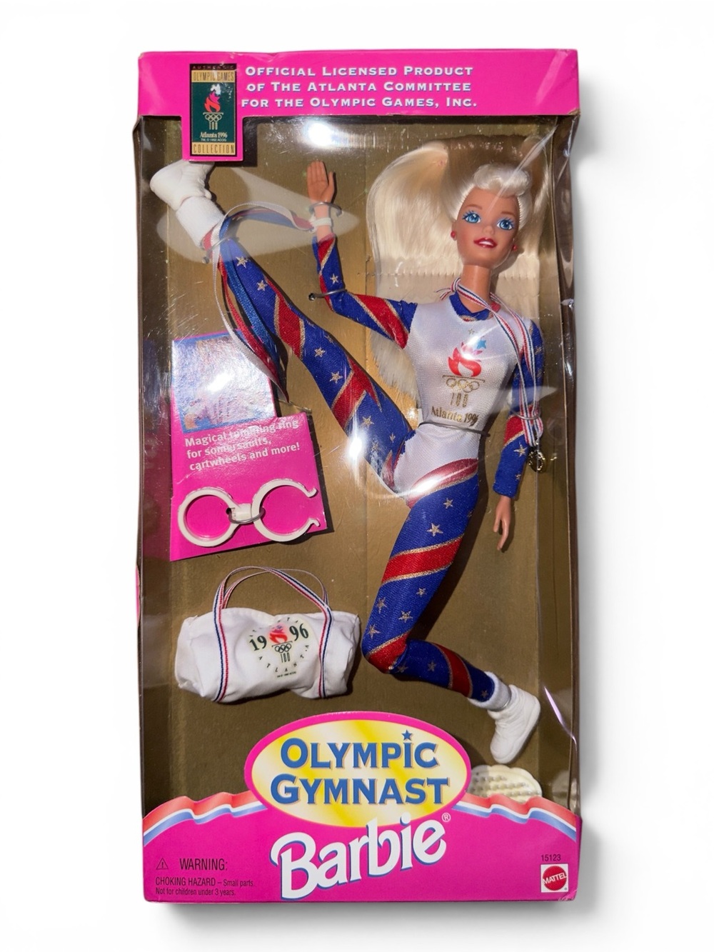 Vintage 1996 Atlanta Olympic Gymnast Barbie NRFB Mattel Collectible